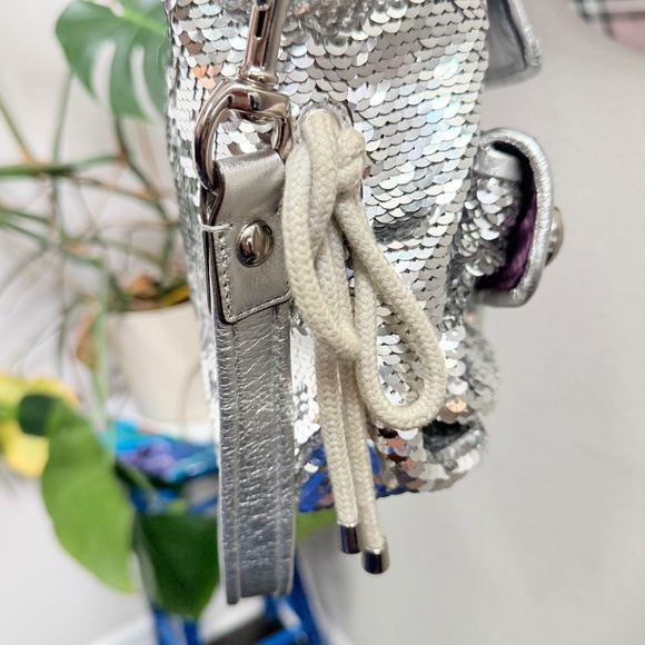 Y2K Vintage Coach Silver Sequin Poppy Spotlight 13821 - Picture 9 of 10